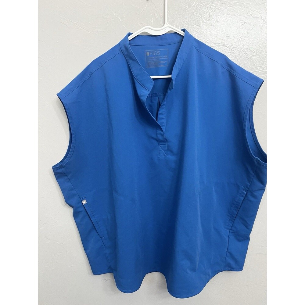 FIGS Medical Scrubs Rafaela Oversized Shirt Top Blue Women’s 4XL
